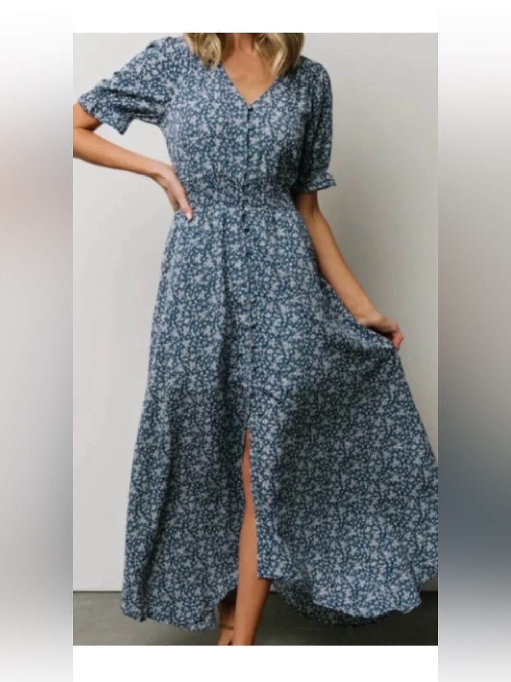 Baltic Born Blue Floral Maxi Dress
